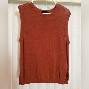 Zara Women's Burnt Orange Muscle Tee